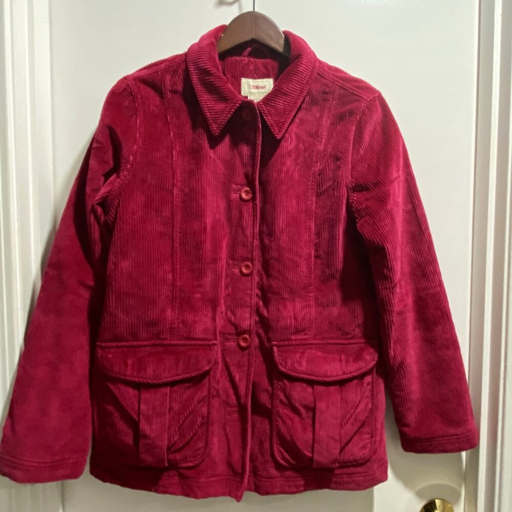 Vintage L.L. Bean Valentine's Day Barn Preppy Chore Corduroy Utility Jacket M